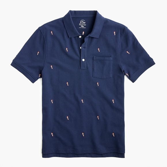 J. Crew Other - JCREW Stretch piqué polo firecracker embroidery
